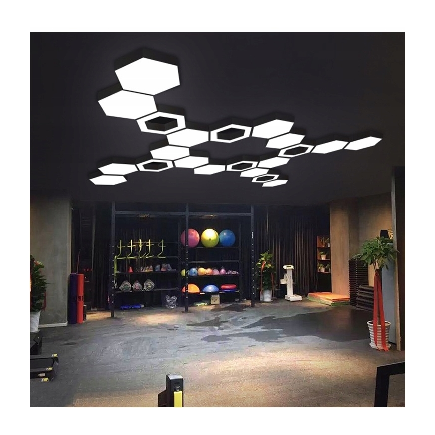 Lustră LED suspendată pe cablu, 20W/230V, neagră