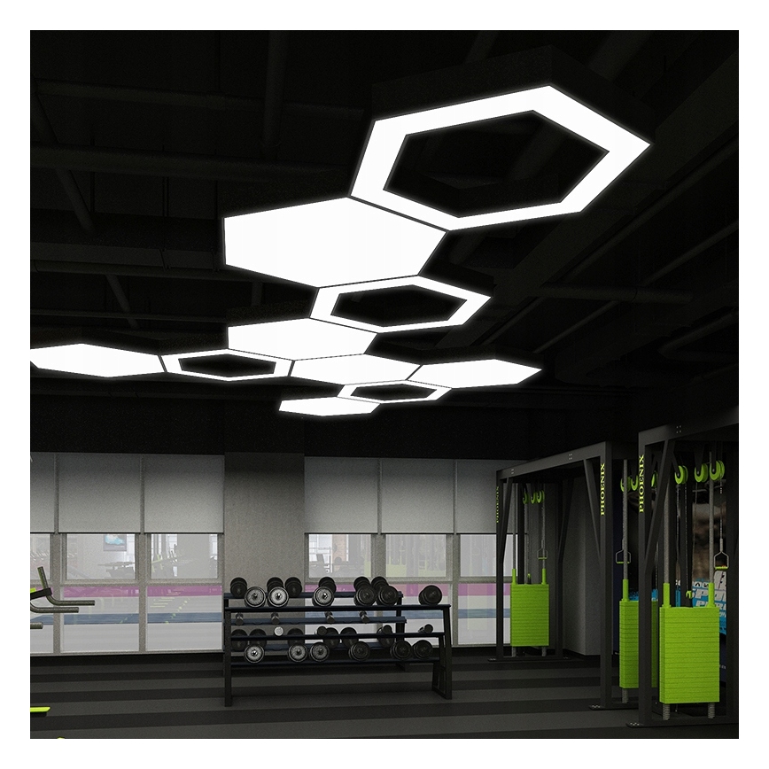 Lustră LED suspendată pe cablu, 20W/230V, neagră