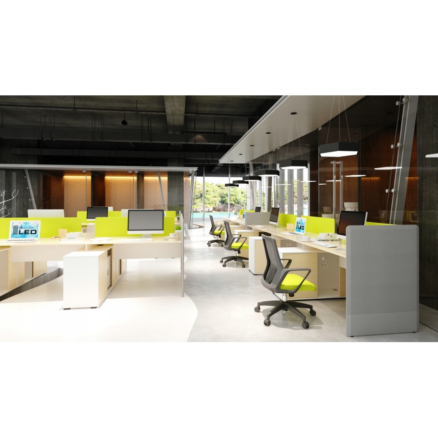 Lustră LED suspendată pe cablu, 20W/230V, neagră