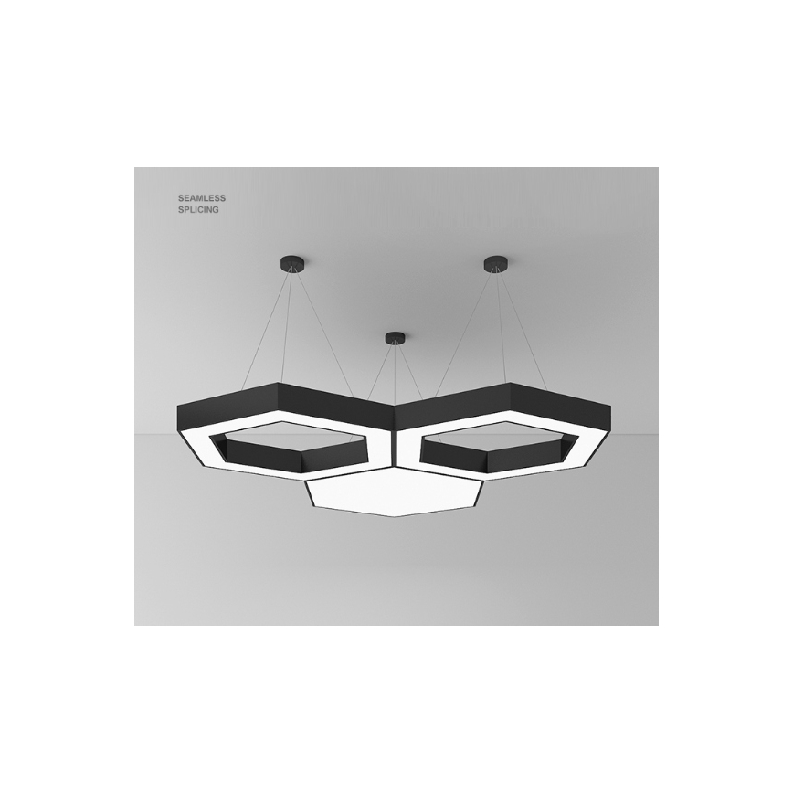 Lustră LED suspendată pe cablu, 20W/230V, neagră