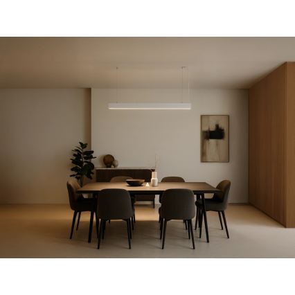 Lustră LED suspendată pe cablu, 55W, 230V, 3000/4000/6500K, 120 cm, albă