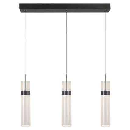 Lustră LED suspendată pe cablu AMBIENTE 3xLED/6W/230V 3000/4000/6000K neagră