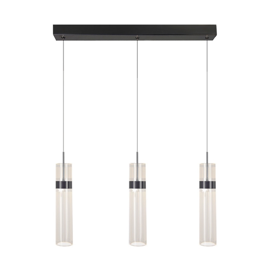 Lustră LED suspendată pe cablu AMBIENTE 3xLED/6W/230V 3000/4000/6000K neagră