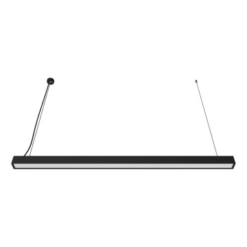 Lustră LED suspendată pe cablu/aplicată 44W/230V 6000K 120 cm neagră