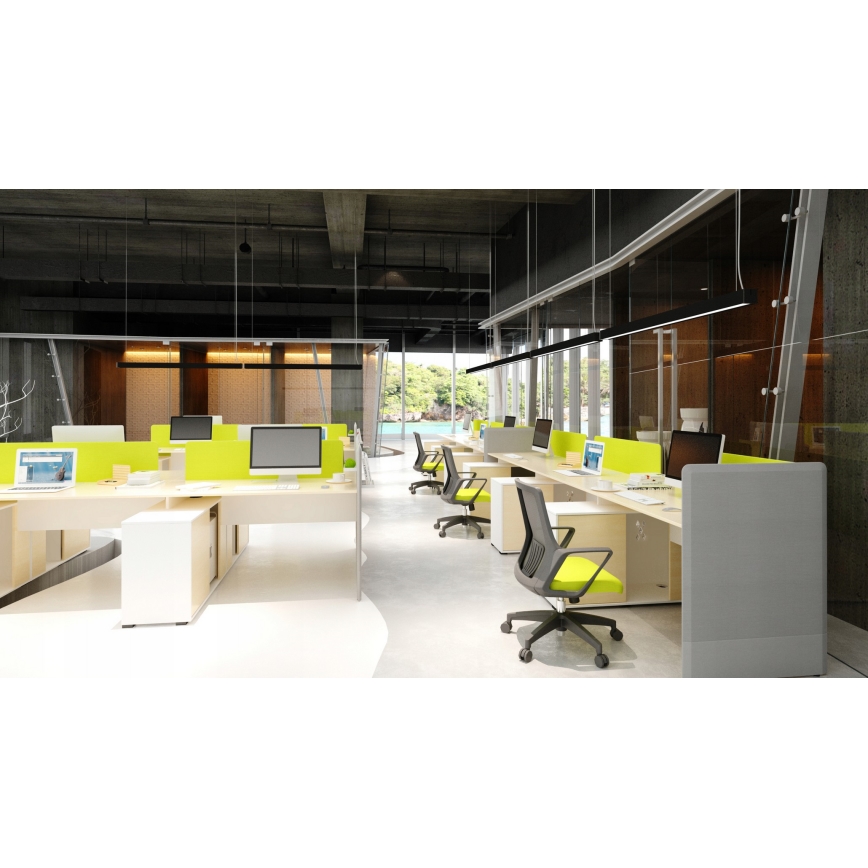 Lustră LED suspendată pe cablu/aplicată 44W/230V 6000K 120 cm neagră