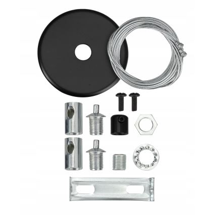Lustră LED suspendată pe cablu/aplicată 44W/230V 6000K 120 cm neagră