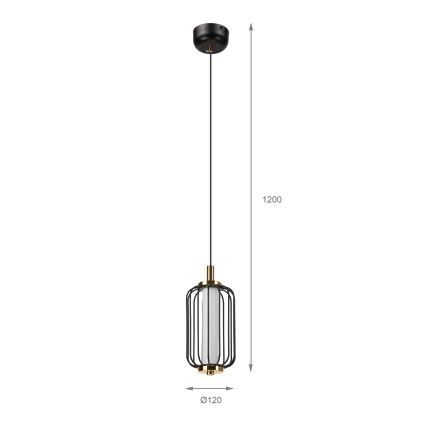 Lustră LED suspendată pe cablu BONNIE LED/10W/230V 3000K, neagră