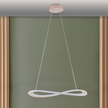Lustră LED suspendată pe cablu CASHMERE LED/40W/230V, Ø 59,5 cm, albă