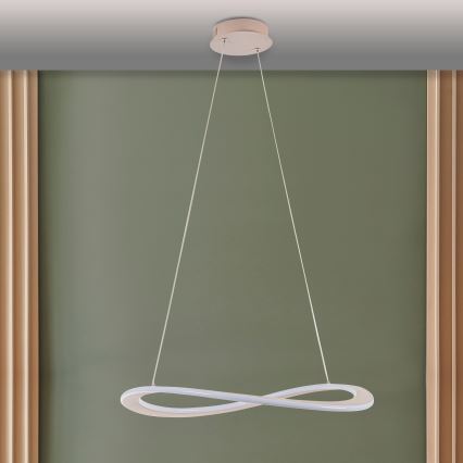 Lustră LED suspendată pe cablu CASHMERE LED/40W/230V, Ø 59,5 cm, bej