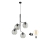 Lustră LED suspendată pe cablu CESAR 4xE27/15W/230V negru/gri fumuriu