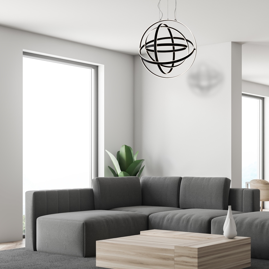 Lustră LED suspendată pe cablu COPERNICUS LED/260W/230V neagră