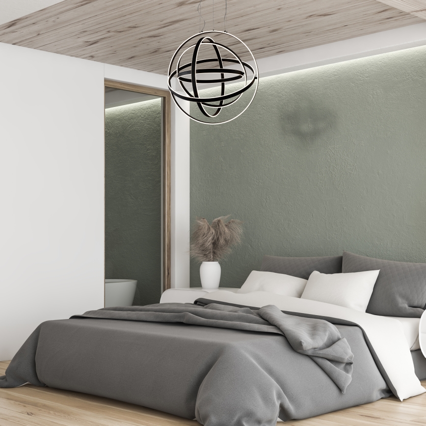 Lustră LED suspendată pe cablu COPERNICUS LED/260W/230V neagră