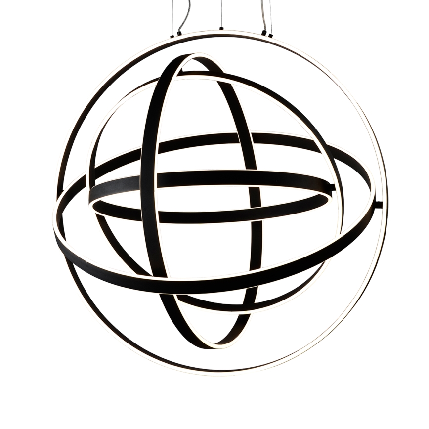 Lustră LED suspendată pe cablu COPERNICUS LED/260W/230V neagră