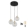 Lustră LED suspendată pe cablu DEVON 3xE27/15W/230V negru/transparent
