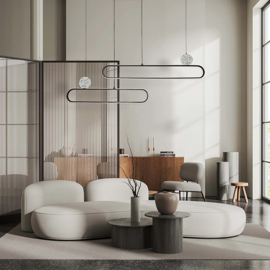 Lustră LED suspendată pe cablu FLORENTYNA LED/48W/230V 4000K negru/alb