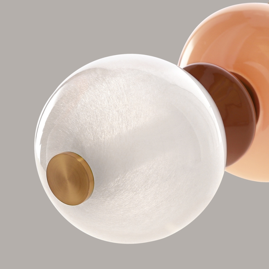 Lustră LED suspendată pe cablu FLORES, 10W, 230V, auriu/portocaliu/maro