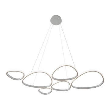 Lustră LED suspendată pe cablu HELIX LED/61W/230V argintie