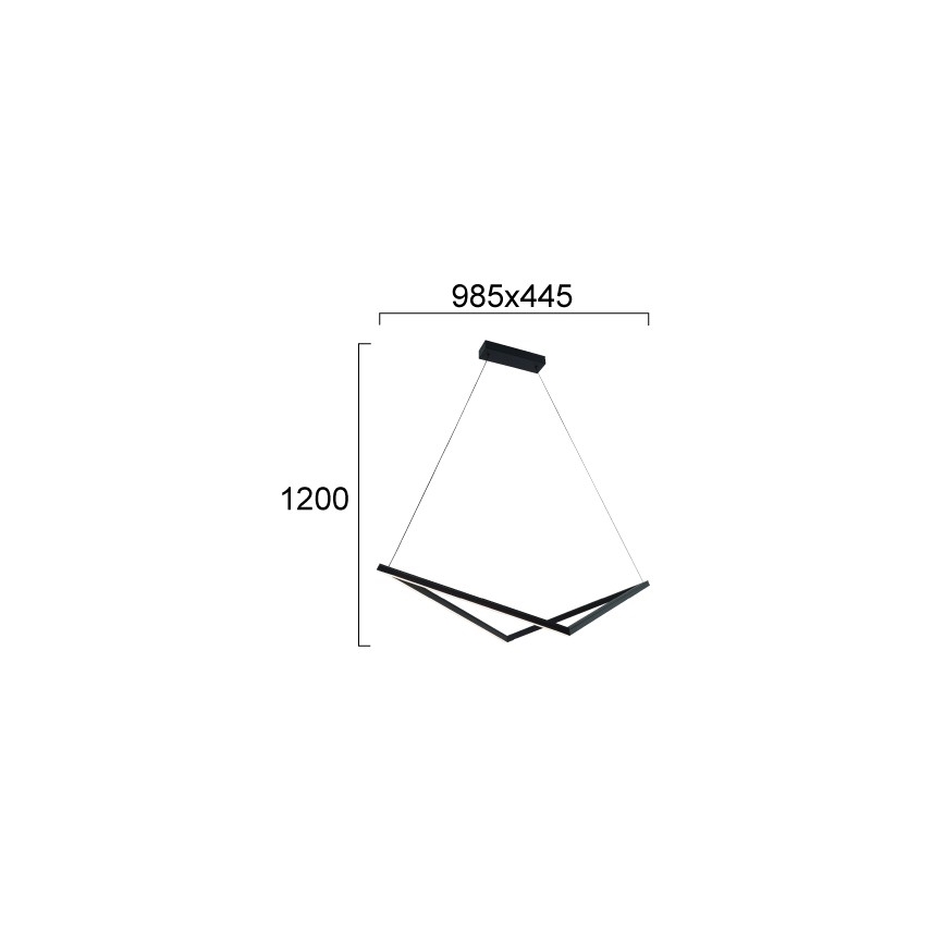 Lustră LED suspendată pe cablu ISLA LED/32W/230V, neagră