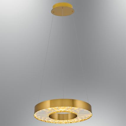 Lustră LED suspendată pe cablu JESI, LED/35W/230V, 3000K, Ø 40 cm, bronz