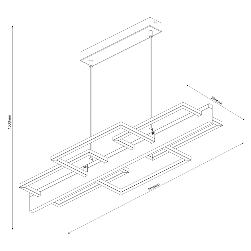 Lustră LED suspendată pe cablu LARYSA LED/35W/230V din pin