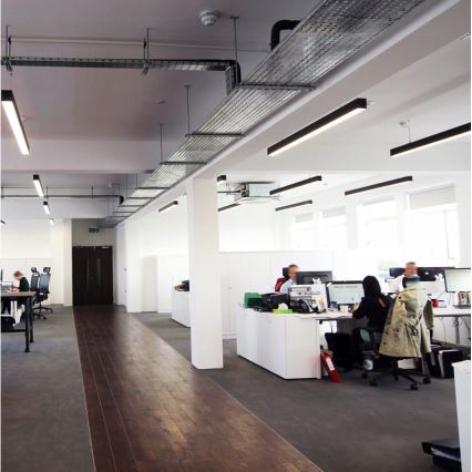 Lustră LED suspendată pe cablu LED/44W/230V 6000K 120 cm neagră