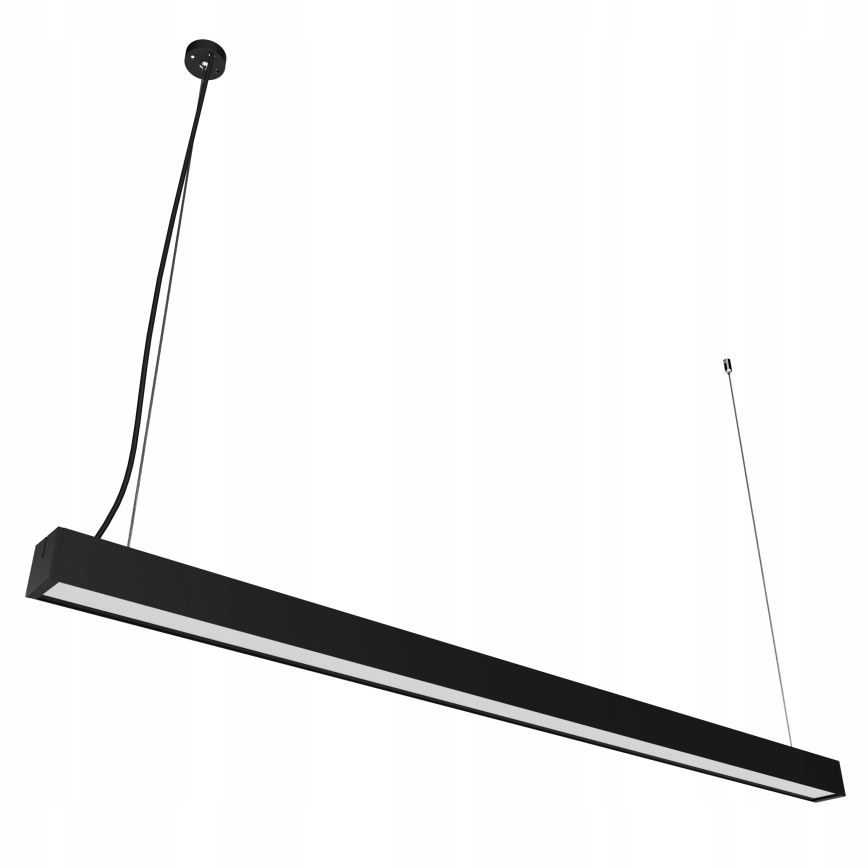 Lustră LED suspendată pe cablu LED/44W/230V 6000K 120 cm neagră