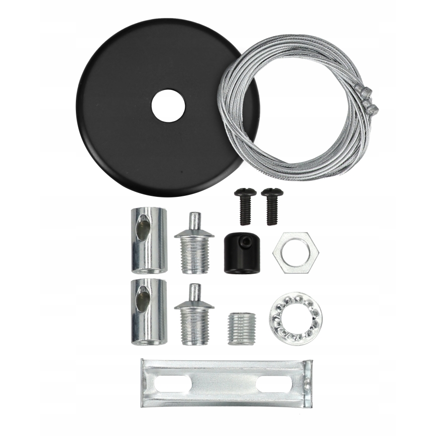 Lustră LED suspendată pe cablu LED/44W/230V 6000K 120 cm neagră