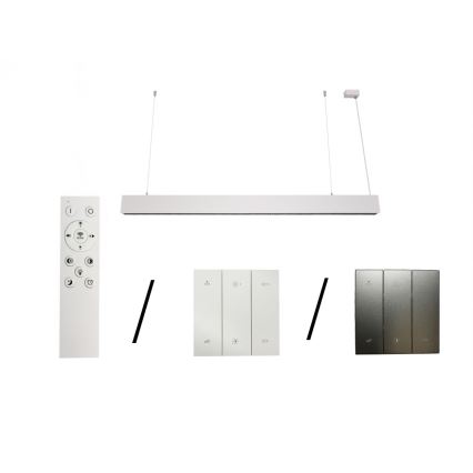 Lustră LED suspendată pe cablu LED/55W/230V 3000/4000/6500K 120 cm albă