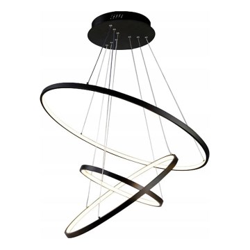 Lustră LED suspendată pe cablu LED/90W/230V Ø 80 cm, neagră