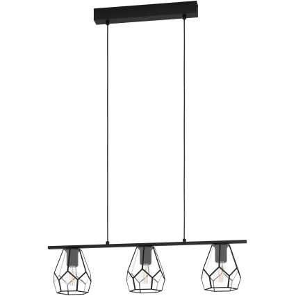Eglo - Lustră LED suspendată pe cablu 3xE27/40W/230V