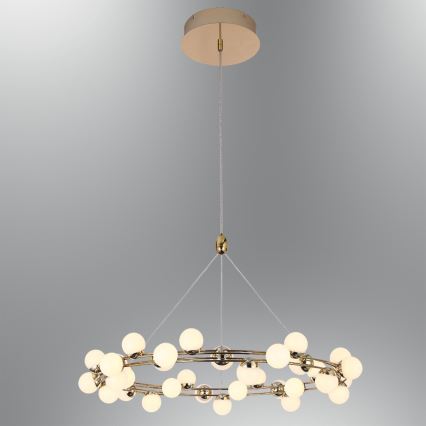 Lustră LED suspendată pe cablu MARS LED/50W/230V 3000K aurie