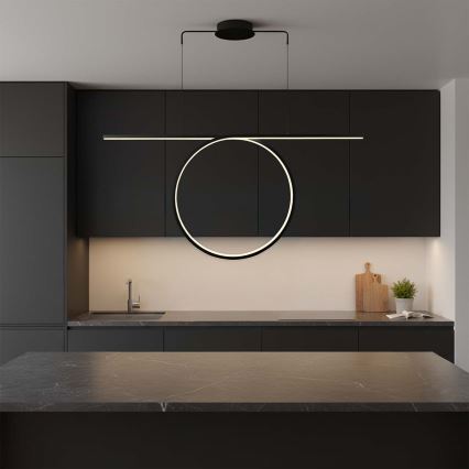 Lustră LED suspendată pe cablu ODETTA LED/42W/230V 4000K neagră