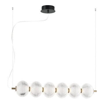 Lustră LED suspendată pe cablu PELLUCID LED/23W/230V auriu/transparent