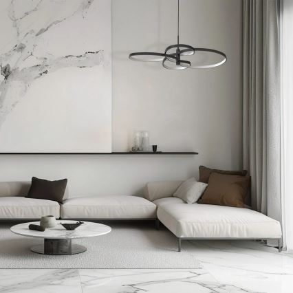 Lustră LED suspendată pe cablu RIBBON LED/37W/230V 4000K neagră