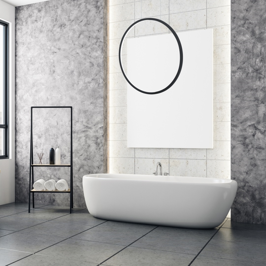 Lustră LED suspendată pe cablu SATURNO, 28W, 230V, Ø 50 cm, IP44, negru