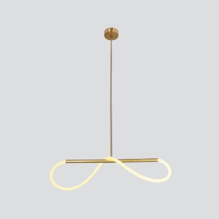 Lustră LED suspendată pe cablu SUPREME, 22W/230V, 100 cm, auriu