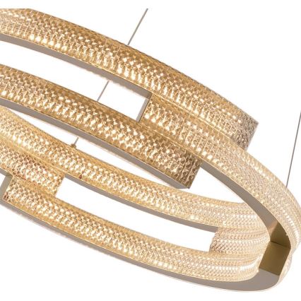 Lustră LED suspendată pe cablu TARJA, LED/36W/230V, 3000/4000/6000K, Ø 60 cm, auriu