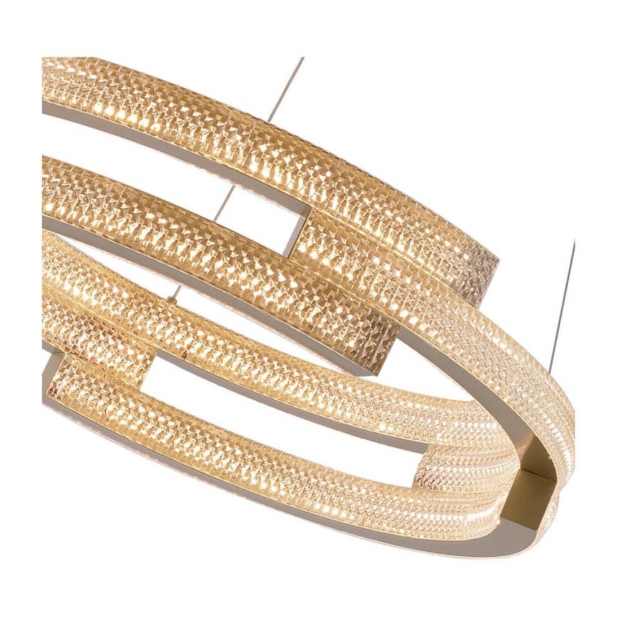 Lustră LED suspendată pe cablu TARJA, LED/36W/230V, 3000/4000/6000K, Ø 60 cm, auriu