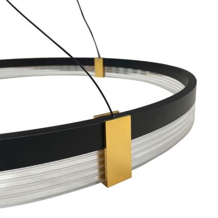 Lustră LED suspendată pe cablu TRIANGLE LED/40W/230V 3000/4000/6000K Ø 60 cm, negru