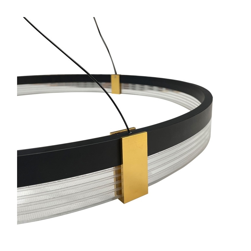 Lustră LED suspendată pe cablu TRIANGLE LED/40W/230V 3000/4000/6000K Ø 60 cm, negru