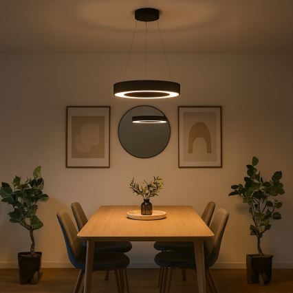 Lustră LED suspendată pe cablu UNION LED/40W/230V 3000/4000/6500K Ø 40 cm negru