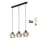Lustră LED suspendată pe cablu ZULIA 3xE27/15W/230V negru / negru fumuriu