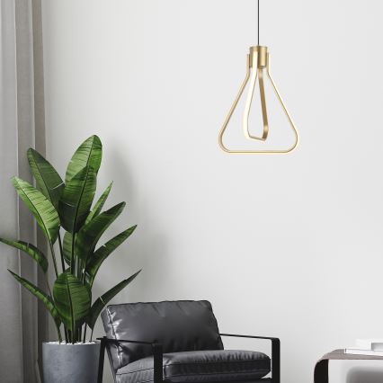 Lustră LED ZING pe cablu, 19W, 230V, auriu