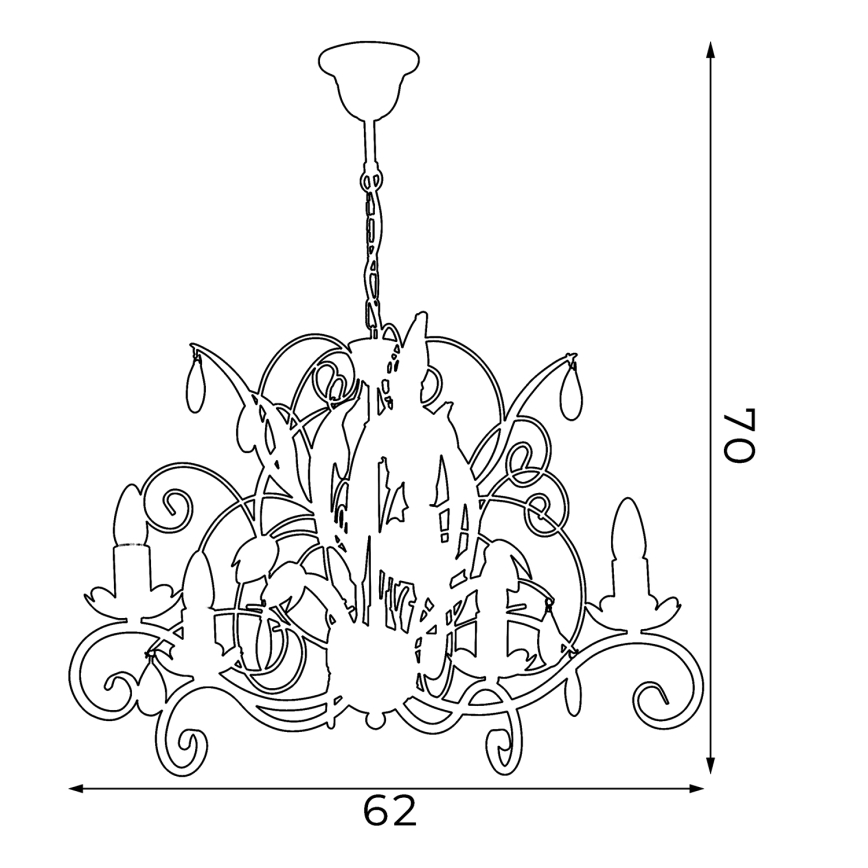 Lustra LUCE 5xE14/60W/230V