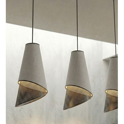 Lustră MODA pe cablu, 3xE27/15W/230V, gri/negru