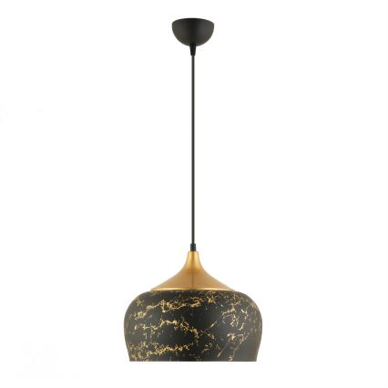 Lustră MONZA suspendată cu cablu 1xE27/40W/230V Ø 30 cm negru/bronz