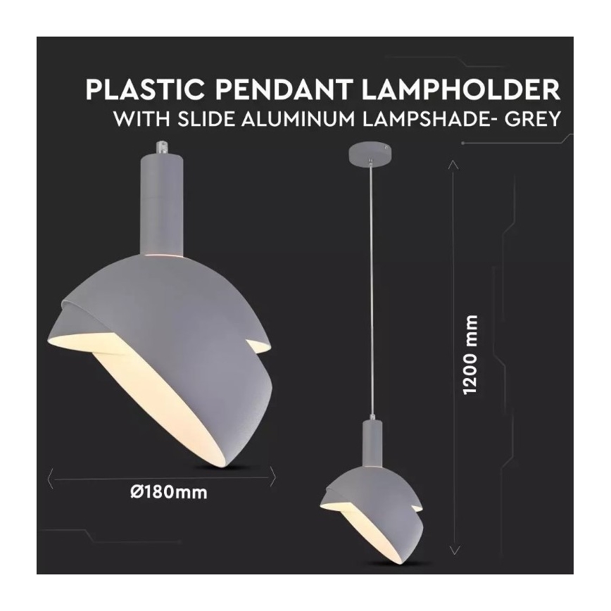 Lustră pe cablu 1xE14/60W/230V gri