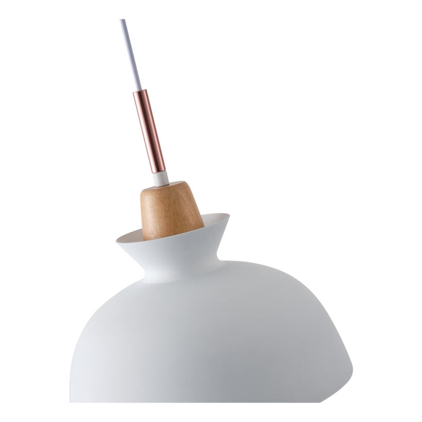 Lustră pe cablu 1xE27/15W/230V alb pr. 28 cm