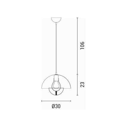 Lustră pe cablu 1xE27/15W/230V crem
