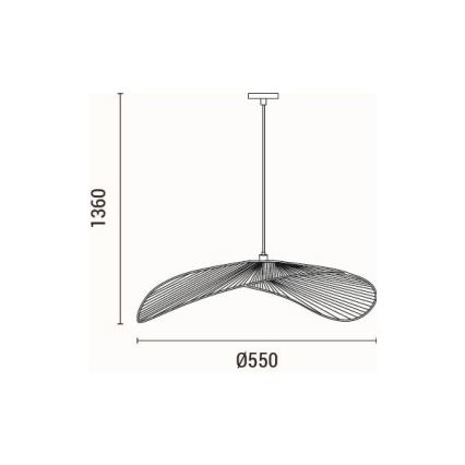 Lustră pe cablu 1xE27/15W/230V